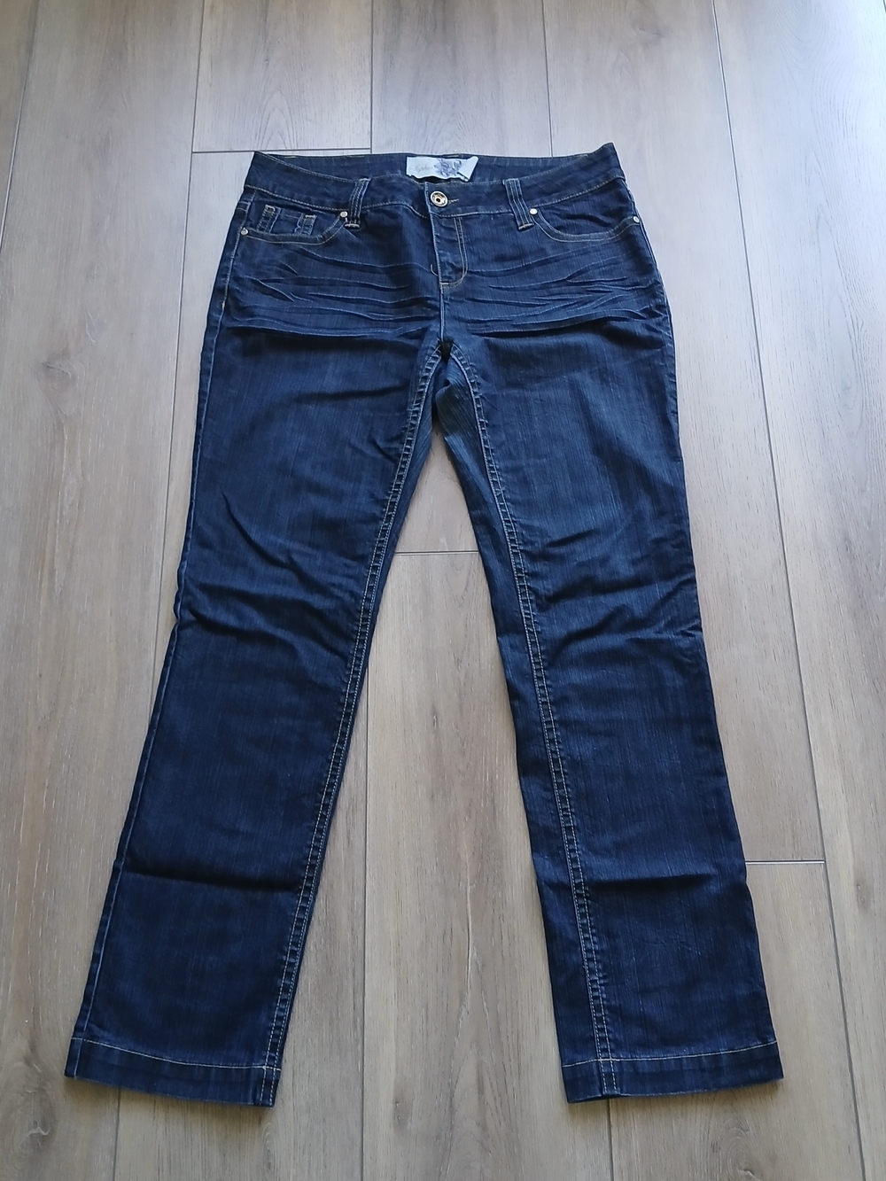 Sophia Blue Bootcut Jeans Womens Size 33 Stretch Denim Mid Rise Dark Wash
